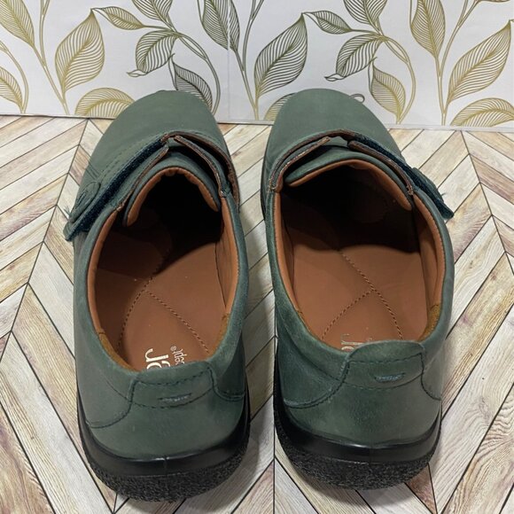 Hotter Womens Leather Adjustable Strap Shoes Sage Green NWOT Size 10 - Picture 5 of 9